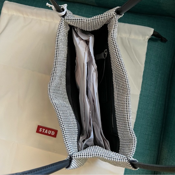 Last one! 🪩 STAUD Penny Crystal Mesh Shoulder Bag - Picture 15 of 16